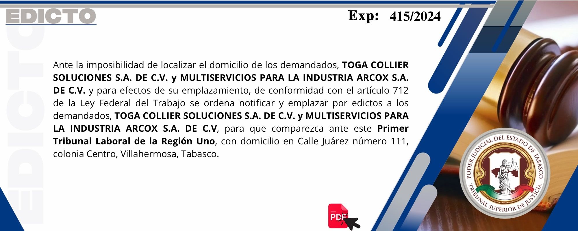 Edictos
	