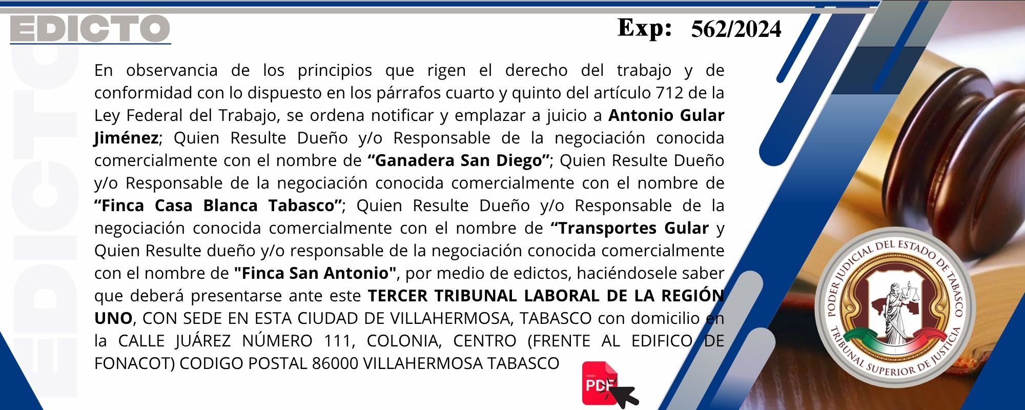 Edictos
	